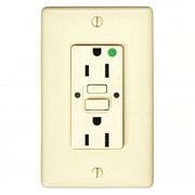 Hubbell GFR82I GFCI Receptacle, 15A, 125VAC, 5-15R, Ivory