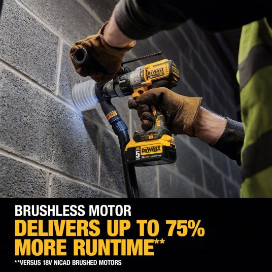 DeWalt DCD996P2 Cordless Hammer Drill Kit 20V, Premium, 1/2 in Chuck, Keyless, 1/2 in Concrete Capacity, 3