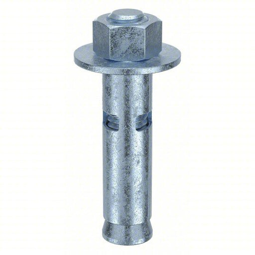Red Head HN-1222 Sleeve Anchor 2 1/4 in Overall Lg, 1/2 in Dia, 3/8"-16 Thread Size, Steel, Hex, 25 PK