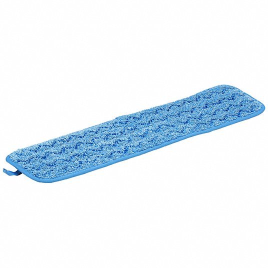 Rubbermaid FGQ41000BL00 Mop Pad Microfiber, Hook-and-Loop Connection, 18 in Wd, 5 in Dp