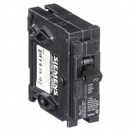 Siemens Q120 Miniature Circuit Breaker 20 A Amps, 120V AC, 1 Poles, Std