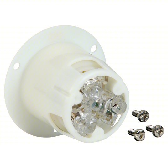Hubbell HBL2316 20A Flanged Twist-Lock Receptacle 2P 3W 125VAC