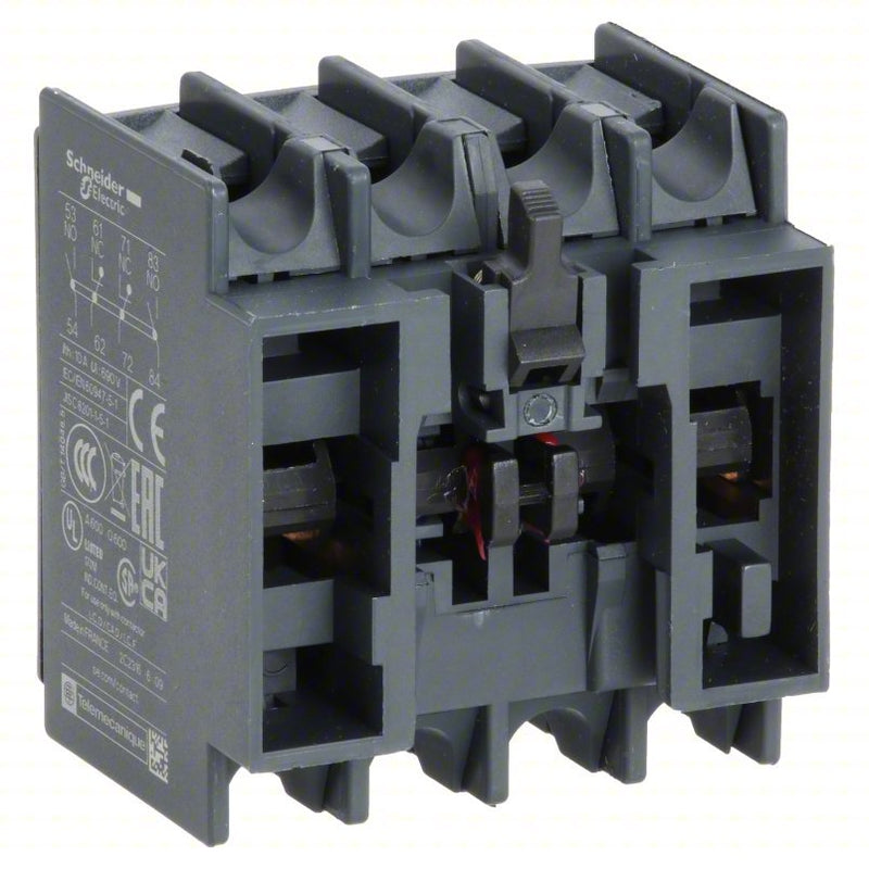 Schneider LADN22 Auxiliary Contact Block 2NO/2NC, 10A Max Current (AC), Front Mount - Redwood.KV3DB62