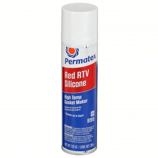 Permatex 81915 RTV Gasket Maker High-Temp Red RTV, 7.25 oz, Pressurized Can, Red