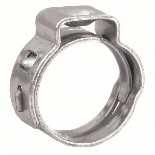 Oetiker 16700010-100 Hose Clamp 27/64 in – 17/32 in Clamping Dia, Plain 304 Stainless Steel, 2,100 N Max Closing Force