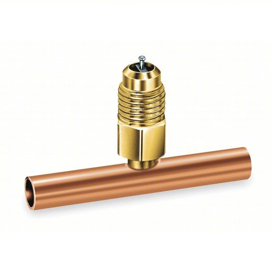 JB Industries A31140 Access Valve Tee Access 1/4 in Male SAE, Line 5/8 in Sweat Female, 3 in Lg