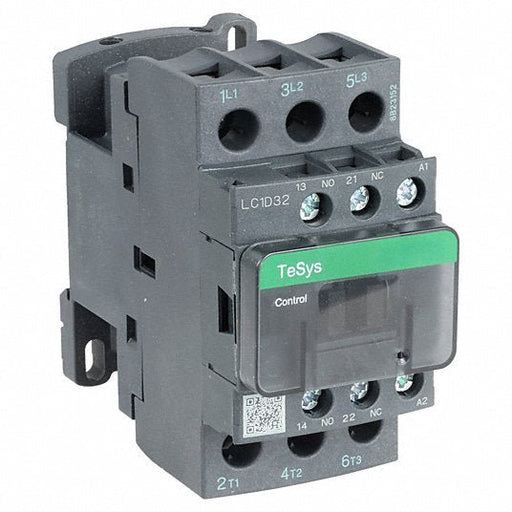 Schneider LC1D32G7 IEC Magnetic Contactor Non - Reversing, 3 Poles, 32 A, 120V AC Coil, 1NO/1NC - Redwood.KV3DY52