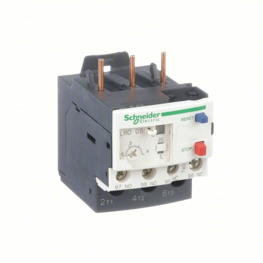 Schneider LRD08 Overload Relay Thermal Protection, 3 Poles, 2.5 A – 4 A