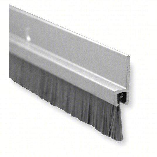 Pemko 18061CNB36 Door Sweep Brush, Anodized Aluminum, 3/4 in Flange Ht, 5/8 in Insert Size, 1/4 in Projection