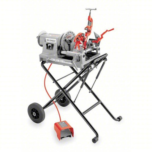 Ridgid 300 Compact Kit Portable Pipe Threading Machine, For 1/8 in to 2 in Pipe, 1/2 hp, Manual Chuck, 1 Speed