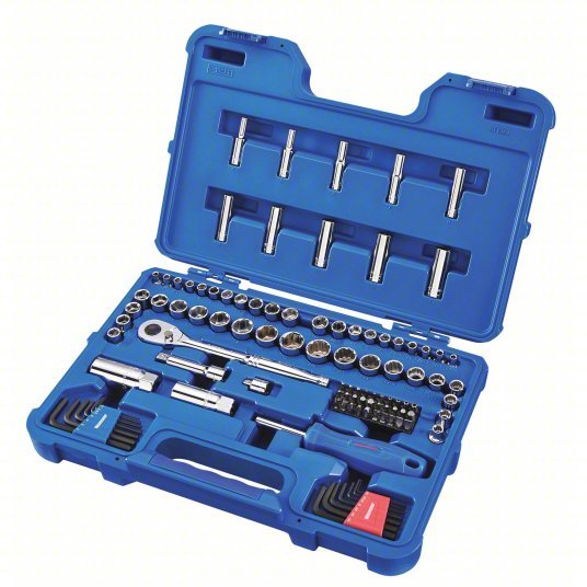 Redwood RW3FE99 Socket Wrench Set 1/4 in_3/8 in Drive Size, 102 Pieces, (42) 6-Point, 12-Point, Chrome