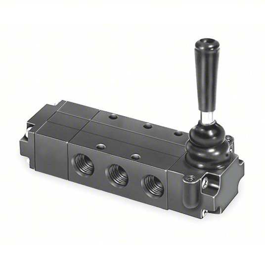 Parker 522811000 Manual Air Control Valve DirectAir 4, Four-Way / Three-Position, Lever, 1/4 in Female NPT