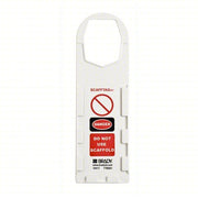 Brady SCAF-STH132 Tag Inspection, 3 1/2 in Wd, 11 3/4 in Ht, Black/Red on White, Rectangle, Plastic, English, 10 PK