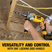 DeWalt DWD210G Drill 1/2 in Chuck Size, Keyed, 1,250 RPM Free Speed, 10 A Current, 120V AC, 4.9 lb Tool Wt