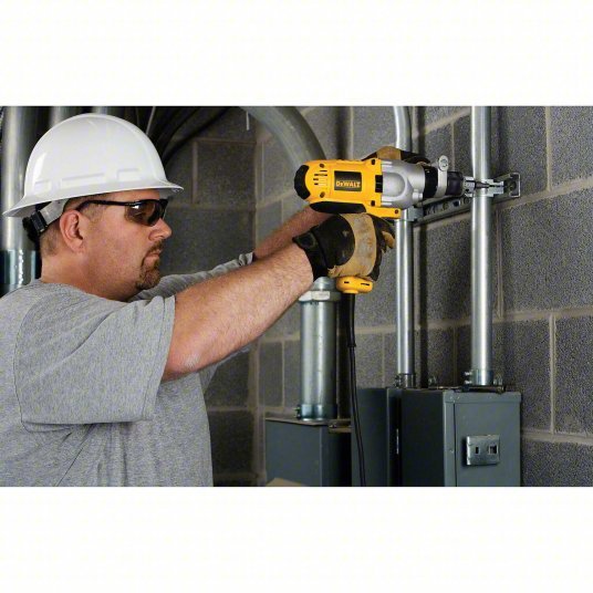 Dewalt DWD525K Hammer Drill Kit Corded, 1/2 in Chuck, 2, 7/16 in Concrete Capa, 3,500 RPM, 13 in Tool Len