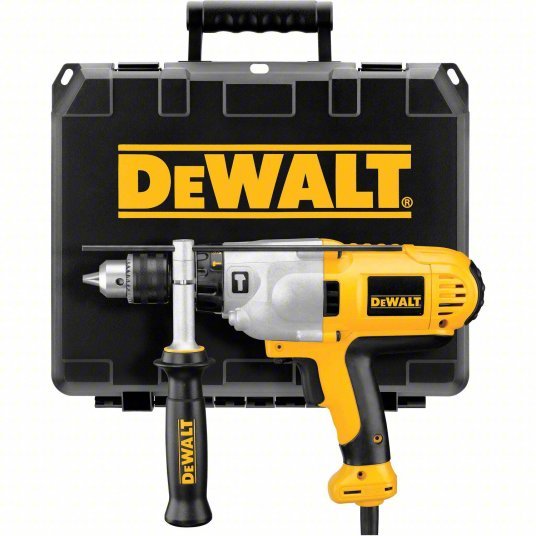 Dewalt DWD525K Hammer Drill Kit Corded, 1/2 in Chuck, 2, 7/16 in Concrete Capa, 3,500 RPM, 13 in Tool Len