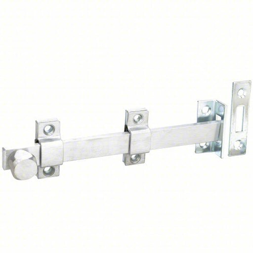 Rockwood 580-8.26D Surface Bolt Satin Chrome, 3/4 in Bolt Head Dia., Steel/Stainless Steel, 2 in Wd, 8 in Lg
