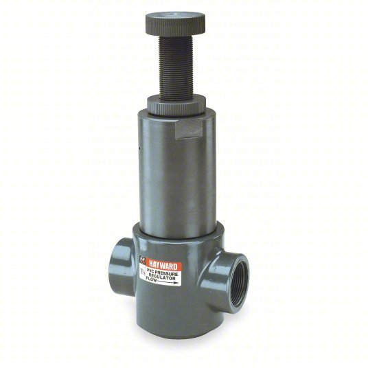 Hayward PR10050T Pressure Regulator PR, PVC, 1/2 in Inlet Size, 1/2 in Outlet Size, 4 1/8 in Lg, 9 1/4 in Ht
