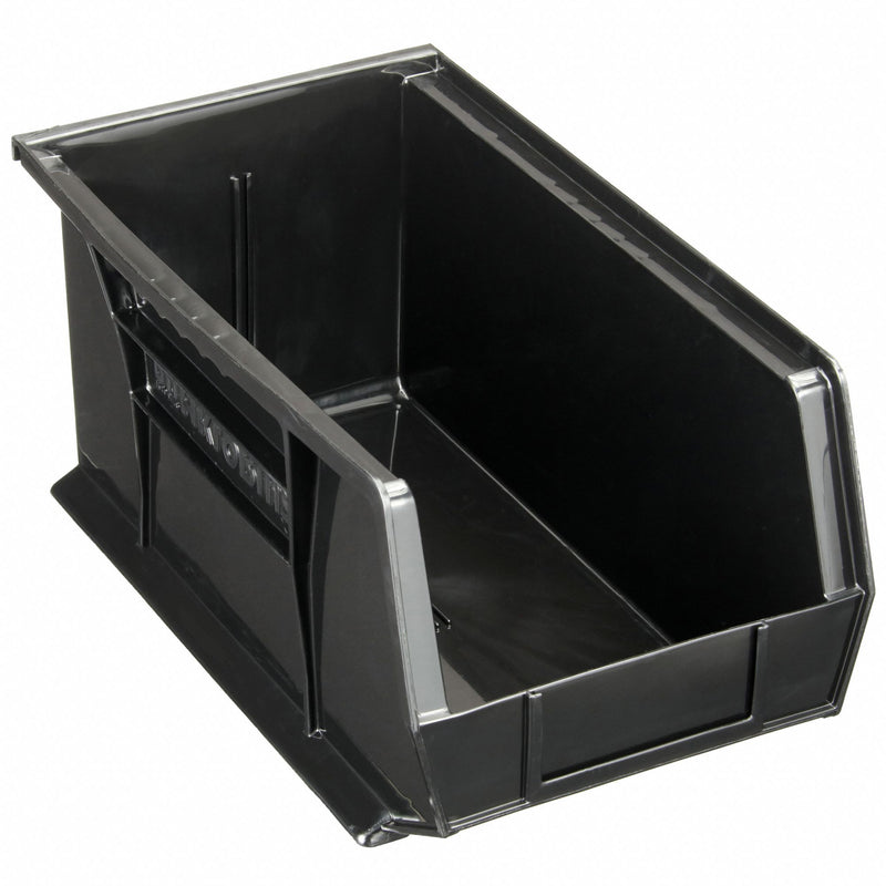 Akro-Mils 30240BLACK Hang and Stack Bin Black 8-1/4x14-3/4x7 in