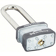 Master Lock 1TRILJCOM Padlocks, Keyed Alike, Long Shackle, Rectangular Steel Body, Steel Shackle, 3/4 in W