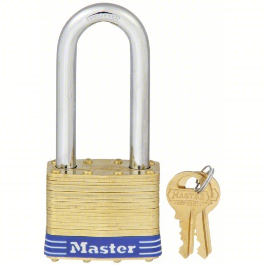 Master Lock 6KALJ Padlock 2 1/2 in Vertical Shackle Clearance, 15/16 in Horizontal Shackle Clearance, A690 Key, Steel