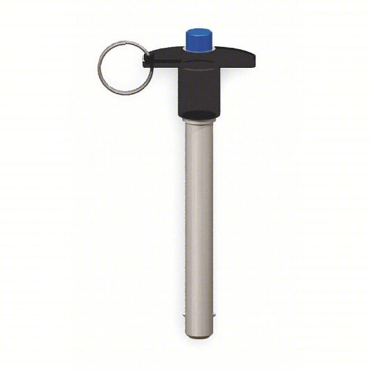 Innovative Components GL6X1500T-01 Quick Release Pin T-Handle, 3/8 in Shank Dia, 1 1/2 in Shank Lg, Steel, Zinc Finish, Push Button