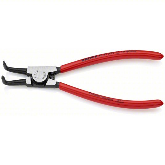 Knipex 46 21 A21 SBA Retaining Ring Plier External, For 19 mm to 60 mm Shaft Dia, 0.071 in Tip Dia, 6 3/4 in Overall Lg