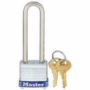 Master Lock 7KALJ-P316 Padlock 2 1/2 in Vertical Shackle Clearance, 1/2 in Horizontal Shackle Clearance, P316 Key, Steel