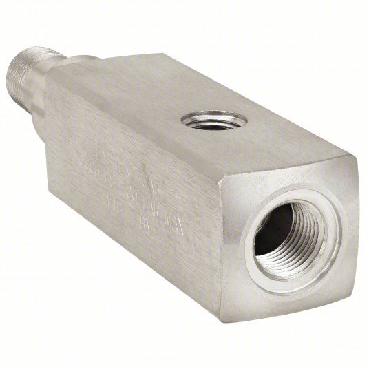 Enerpac GA3 Gauge Adapter Gauge Port 1/4 in Female NPTF, Hose Port 3/8 in Female NPTF