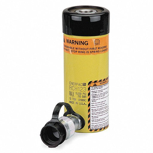 Enerpac RCH123 General Purpose Hydraulic Ram 12 ton Nominal Capacity, 3 in Nominal Stroke Lg, 0.77 in