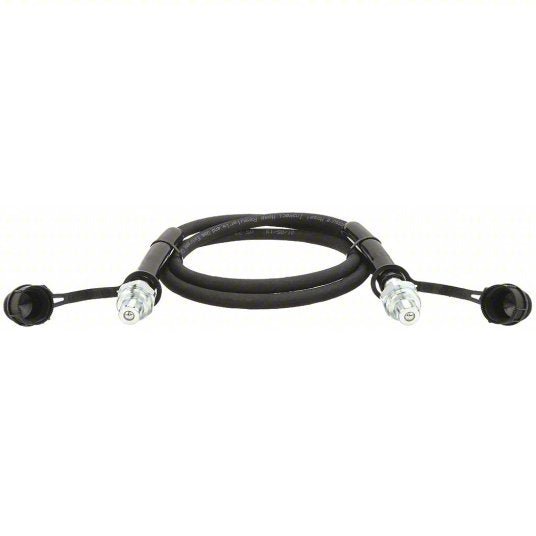 Aeroquip HC-9206C Hydraulic Hose Assembly 1/4 in ID, M Coupler x M Coupler, 6 ft Lg, Black, Rubber