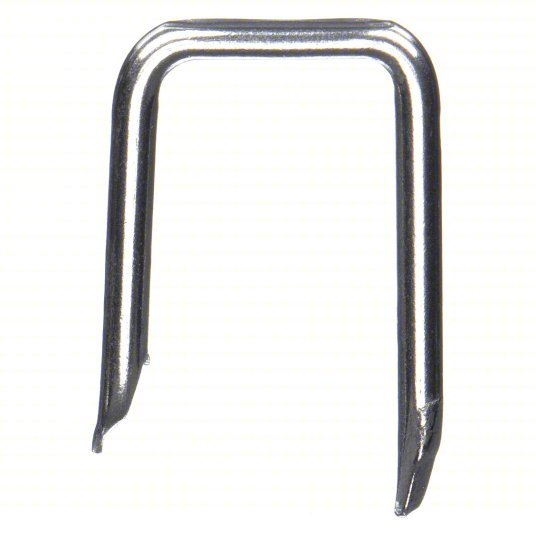 Thomas & Betts 17-124TB Cable Staple, 1 in Crown Wd, Steel, Silver, 100 PK