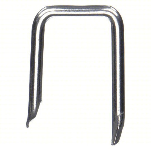 Thomas & Betts 17-124TB Cable Staple, 1 in Crown Wd, Steel, Silver, 100 PK