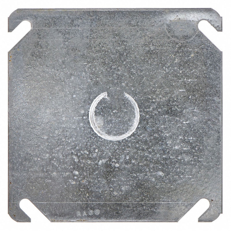 Raco 753 Electrical Box Cover 2 Gangs Hub Steel