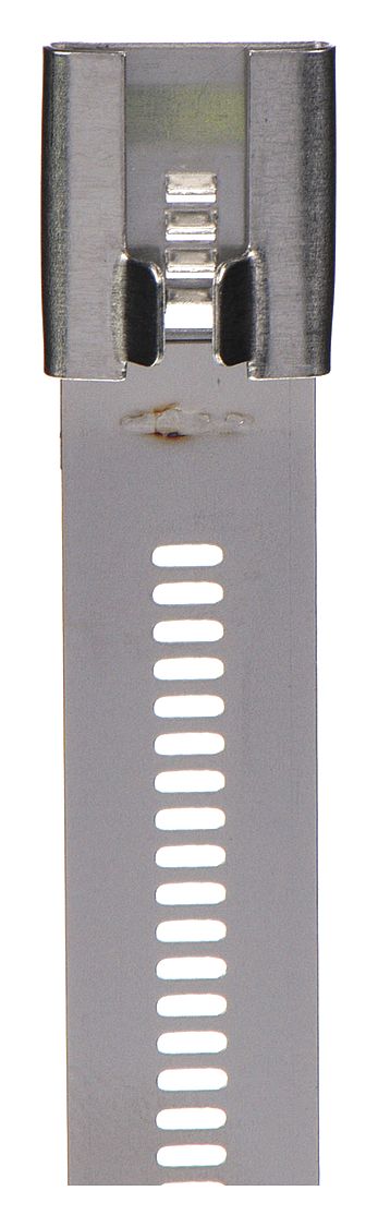 Ty-Rap TYS24-470-10 Cable Tie, 24 in Nominal Lg, 7 1/2 in Nominal Max. Bundle Dia., 0.47 in Wd, Silver, 21,  10 PK