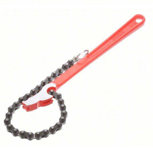 Ridgid C-12 Chain Wrench For 4 in Outside Dia, 15 3/4 in Chain Lg, 12 in Handle Lg, Alloy Steel, Steel