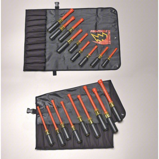 Salisbury S25922 Insulated Nut Driver Set, SAE, 3 In, 9 Pc