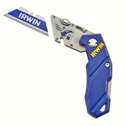 Irwin 2089100 Folding Utility Knife 4 in/5 3/4 in, Bi-Metal, Metal, 1 Blades Included, Includes Pocket Clip