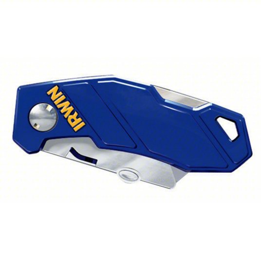 Irwin 2089100 Folding Utility Knife 4 in/5 3/4 in, Bi-Metal, Metal, 1 Blades Included, Includes Pocket Clip