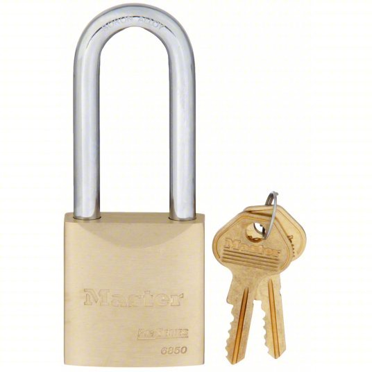 Master Lock 6850LJ Padlock 2 1/2 in Vertical Shackle Clearance, 29/32 in Horizontal Shackle Clearance, 5 Pin Pins