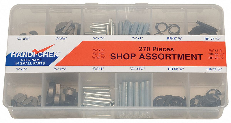 Itw Bee Leitzke WWG-DISP-SHOP270 Combination w/ Woodruff Keys, Spring Pins, External Retaining Rings, And E-Rings