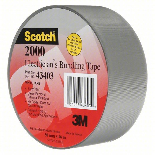 3M Scotch® 2000 Insulating Electrical Tape Gen Purpose, Vinyl, 2 in x 150 ft, 6 mil Tape Thick