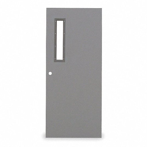 Ceco CHMD X NL30 68 X MORT-CU-16ga-WG Narrow Lite Hollow Steel Door, 80 in H, 36 in W, 1 3/4 in Thick, 16-gauge, Type: 2