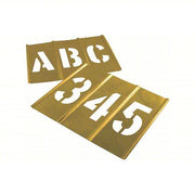 C.H Hanson 10156 Stencil Kit 6 in Character Ht, Brass, Interlocking