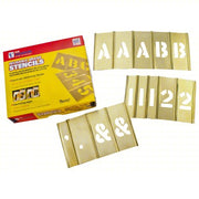 C.H Hanson 10156 Stencil Kit 6 in Character Ht, Brass, Interlocking
