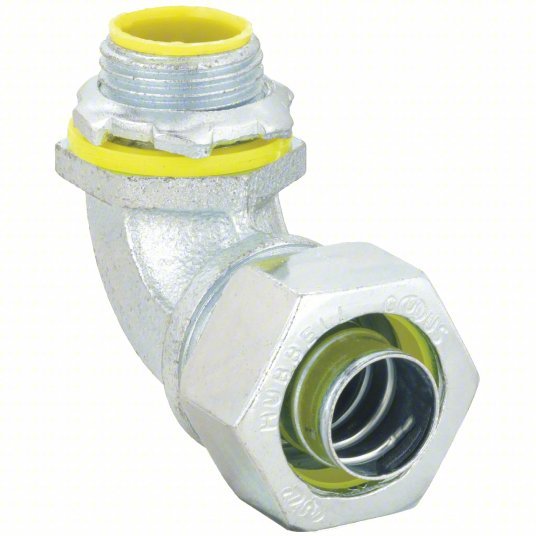 Raco 3543 Liquid-Tight Conduit Fitting Steel/Iron, 3/4 in Trade Size, Insulated, 90° Elbow