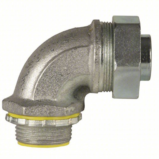 Raco 3543 Liquid-Tight Conduit Fitting Steel/Iron, 3/4 in Trade Size, Insulated, 90° Elbow