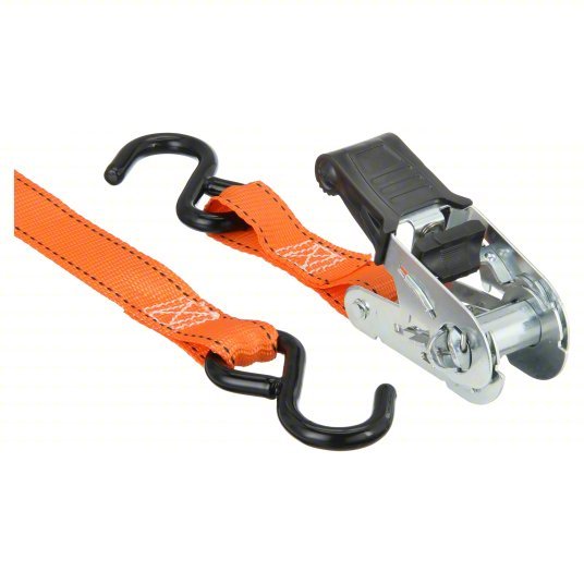 Keeper 05505 Tie Down Strap Ratchet, S-Hook, Gen Purpose, 1 in Wd, 400 lb WLL, Orange, 14 ft Lg, 4 PK