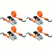 Keeper 05505 Tie Down Strap Ratchet, S-Hook, Gen Purpose, 1 in Wd, 400 lb WLL, Orange, 14 ft Lg, 4 PK