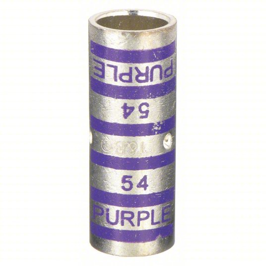 Thomas & Betts 54512 Short-Barrel Splice Std Barrel Size, Purple Color, 4/0 AWG Max Wire Size